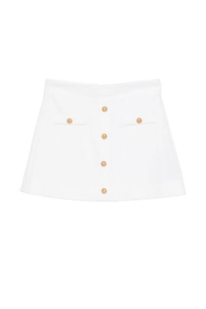 gonna bianca con bottoni BALMAIN PARIS KIDS | BY7A71J0371100